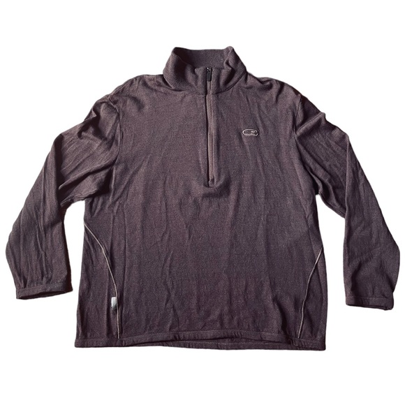 Icebreaker Other - Icebreaker Merino Sweater Men's Medium Brown 1/4 Zip Pullover Outdoor.